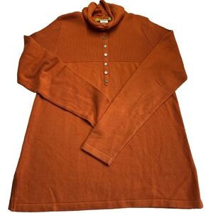 vintage acorn sweater Butternut Buttons‎ Ribbing Turtle Neck Cotton Blend SM